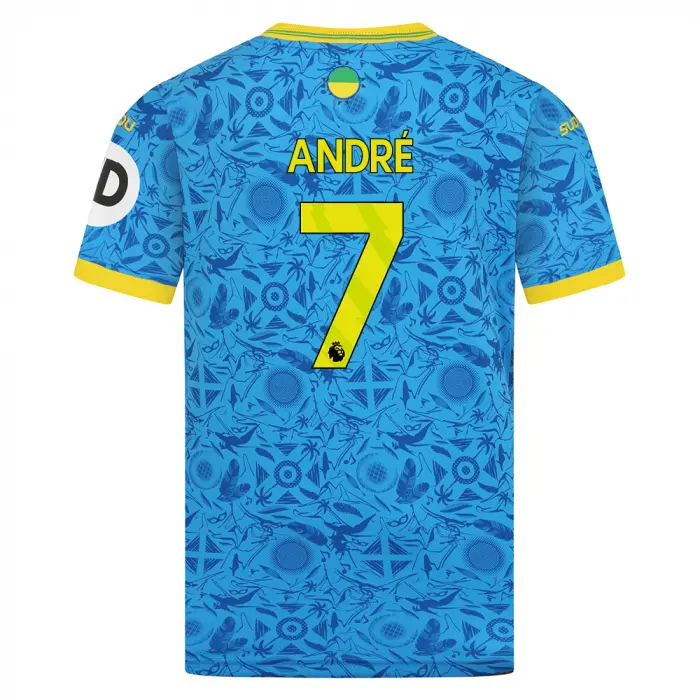 Wolverhampton Wanderers Kits Shop | 2025-26 Wolves Third Shirt – Junior ANDRÉ 7 Wolves Jerseys and Gear
